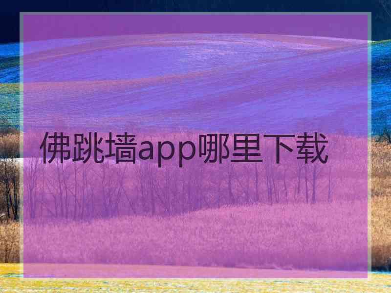 佛跳墙app哪里下载