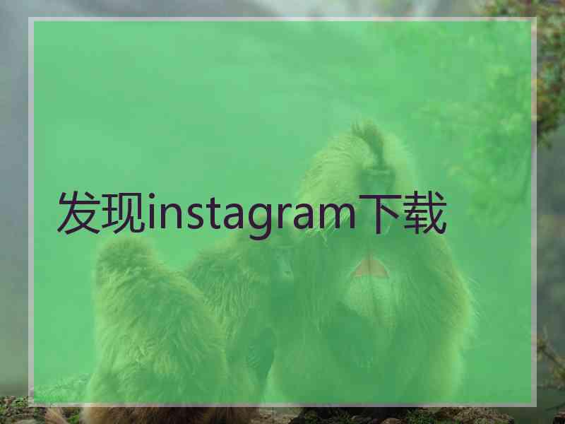 发现instagram下载