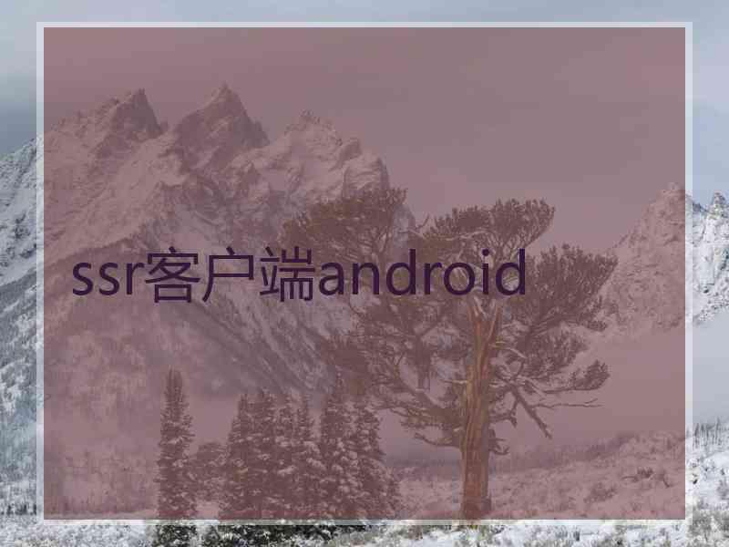 ssr客户端android