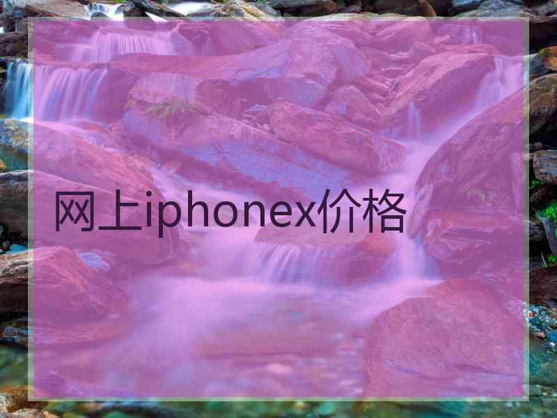 网上iphonex价格