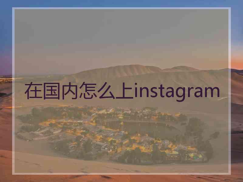 在国内怎么上instagram