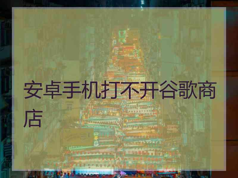 安卓手机打不开谷歌商店