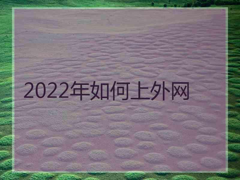 2022年如何上外网