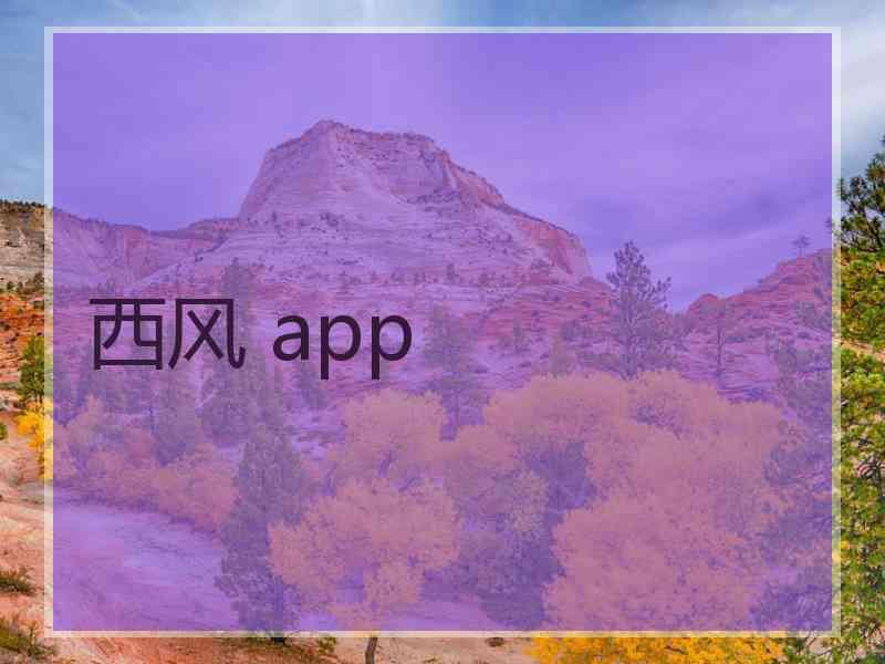 西风 app