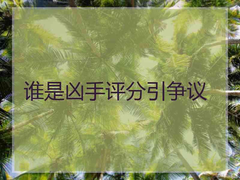 谁是凶手评分引争议