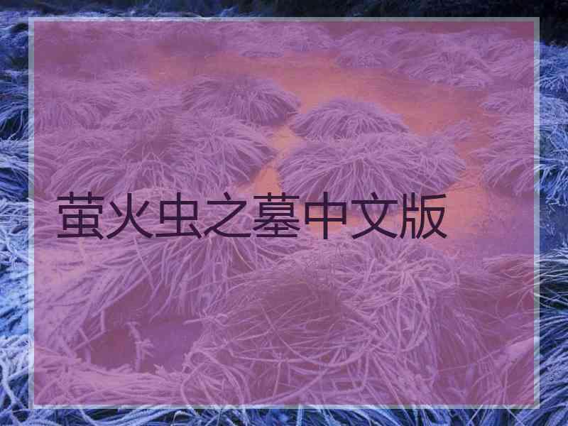 萤火虫之墓中文版