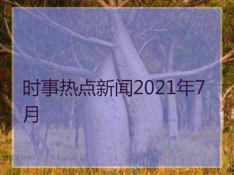 时事热点新闻2021年7月