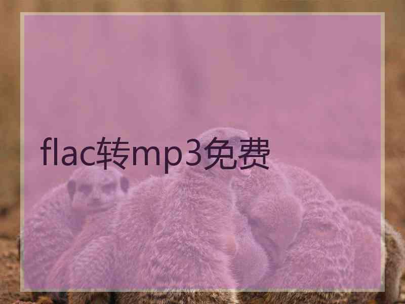 flac转mp3免费