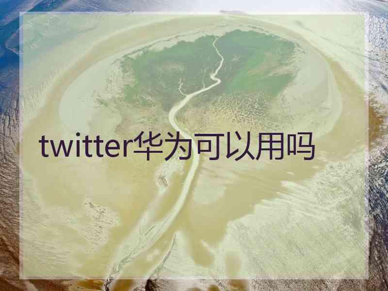 twitter华为可以用吗