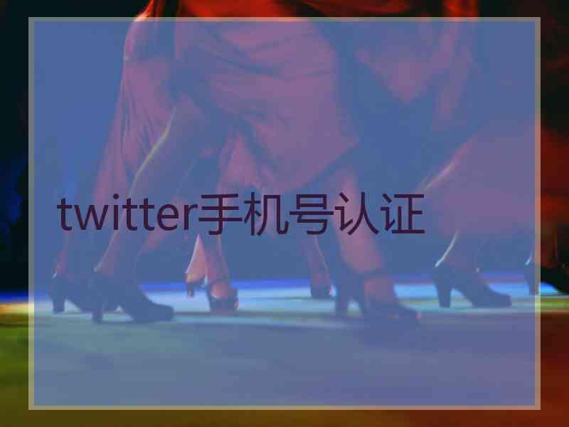 twitter手机号认证