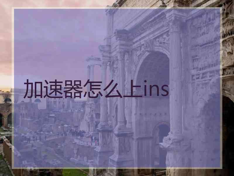 加速器怎么上ins