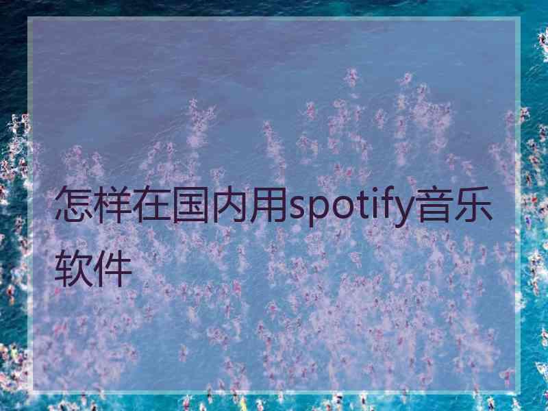 怎样在国内用spotify音乐软件