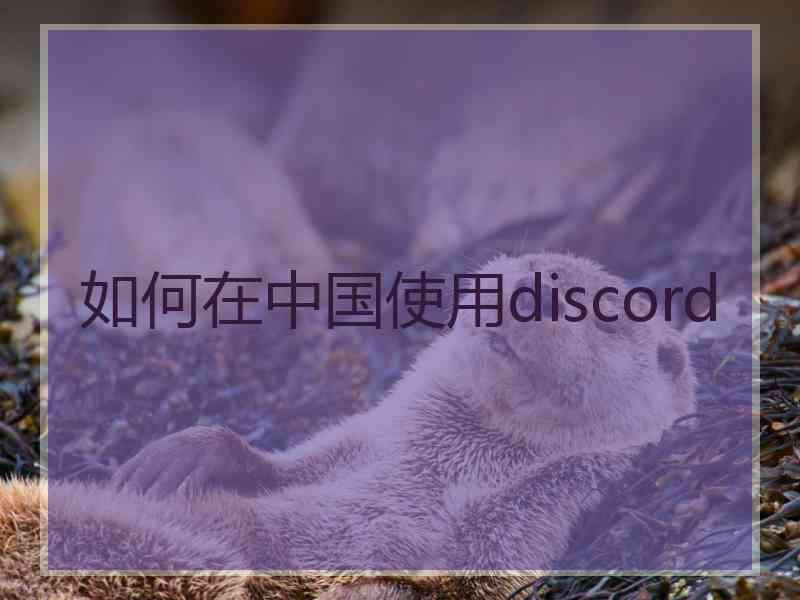 如何在中国使用discord