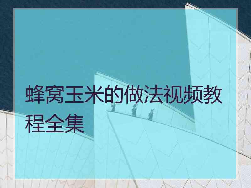 蜂窝玉米的做法视频教程全集