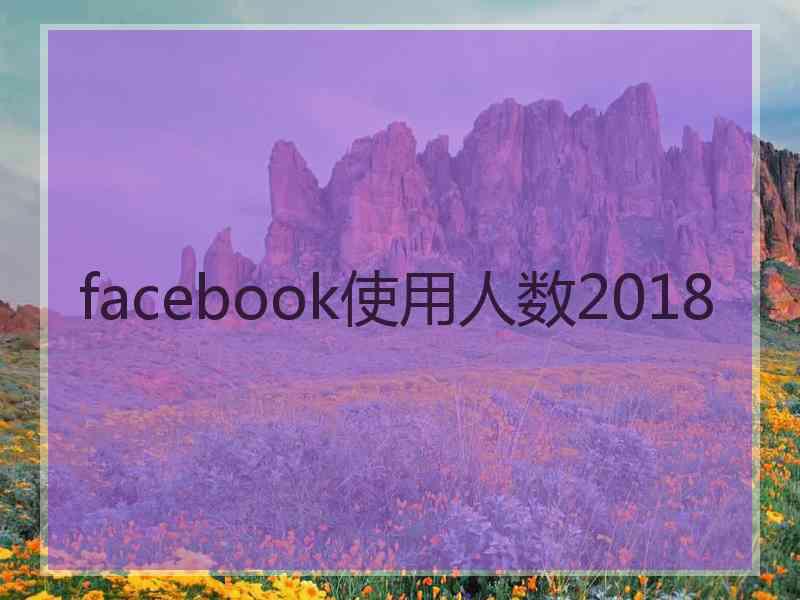 facebook使用人数2018