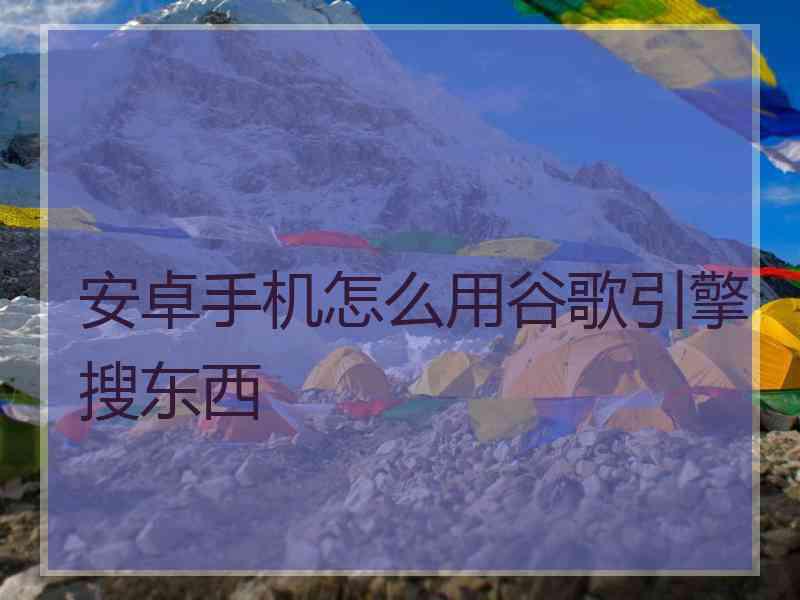 安卓手机怎么用谷歌引擎搜东西