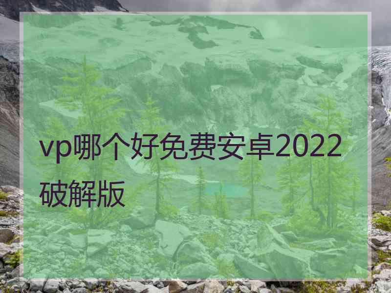 vp哪个好免费安卓2022破解版