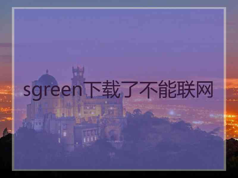 sgreen下载了不能联网