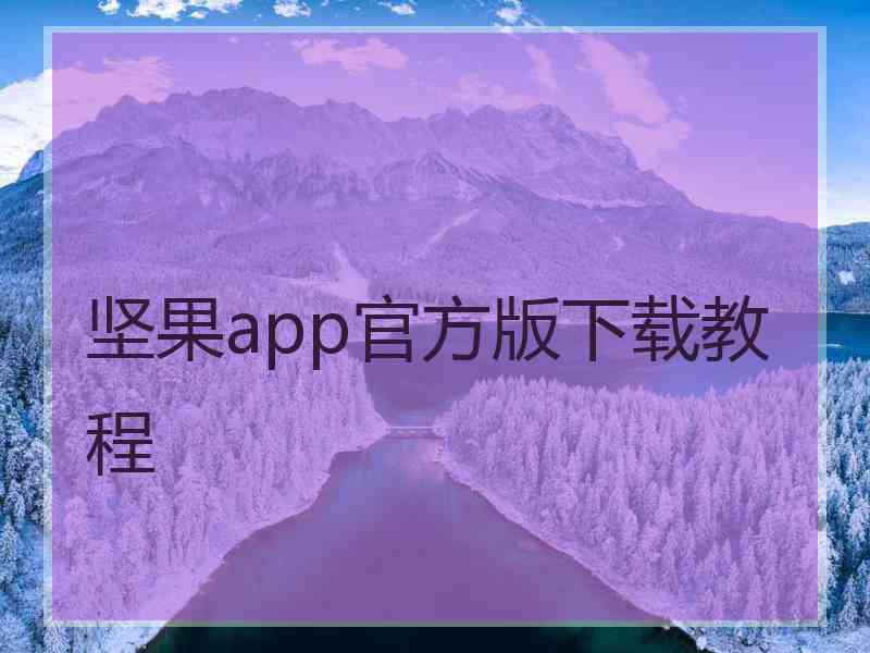 坚果app官方版下载教程