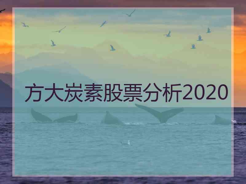 方大炭素股票分析2020