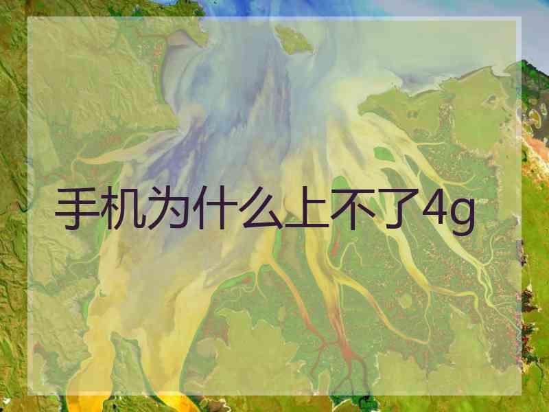 手机为什么上不了4g