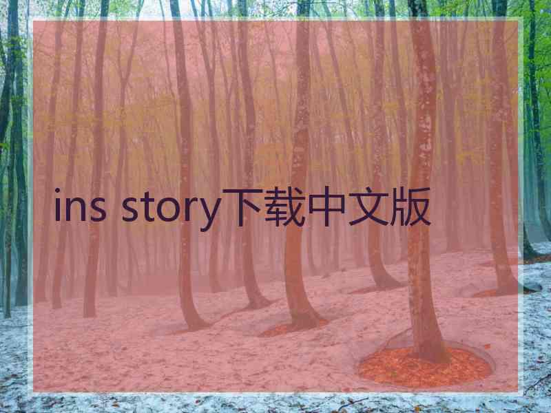 ins story下载中文版