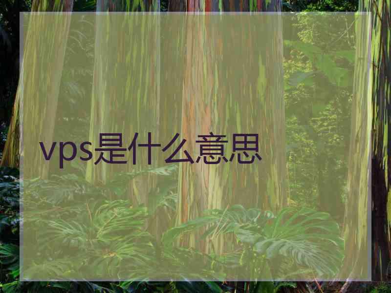 vps是什么意思