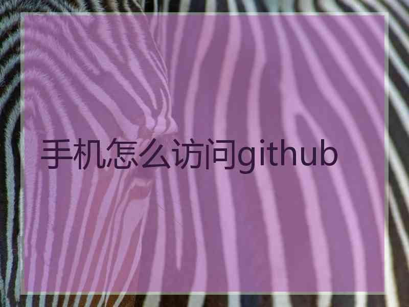 手机怎么访问github