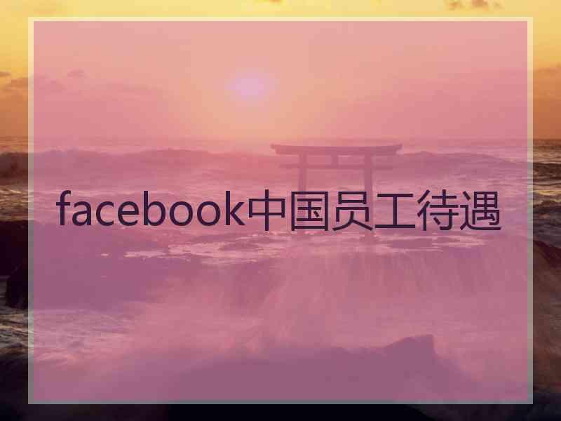 facebook中国员工待遇