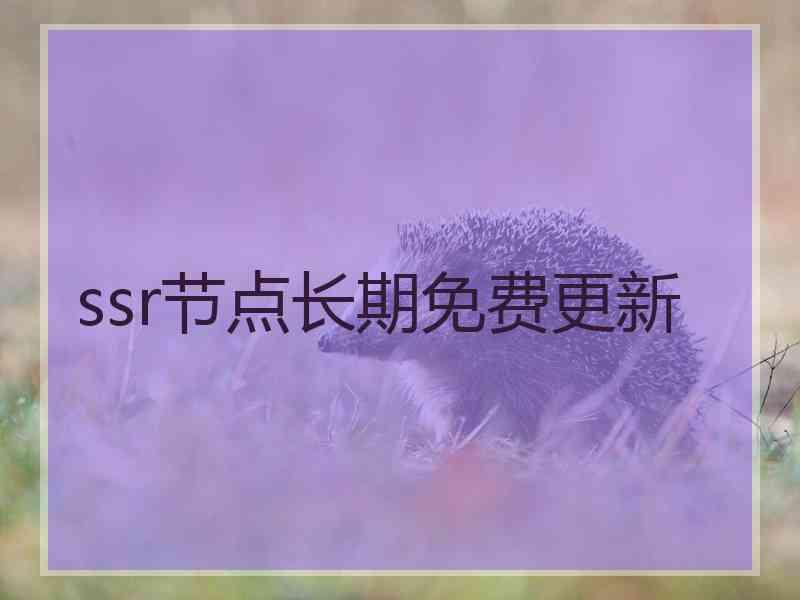 ssr节点长期免费更新